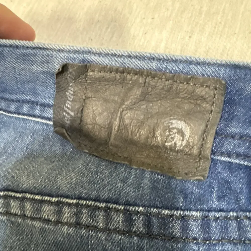 Diesel Buster Mens 34x32 Regular Slim Tapered Blue Jeans Wash 0663D EUC